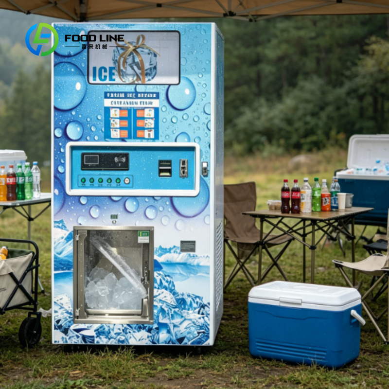 Meal Prep Vending Machine - Customized Bagged Ice Processing Commercial Device