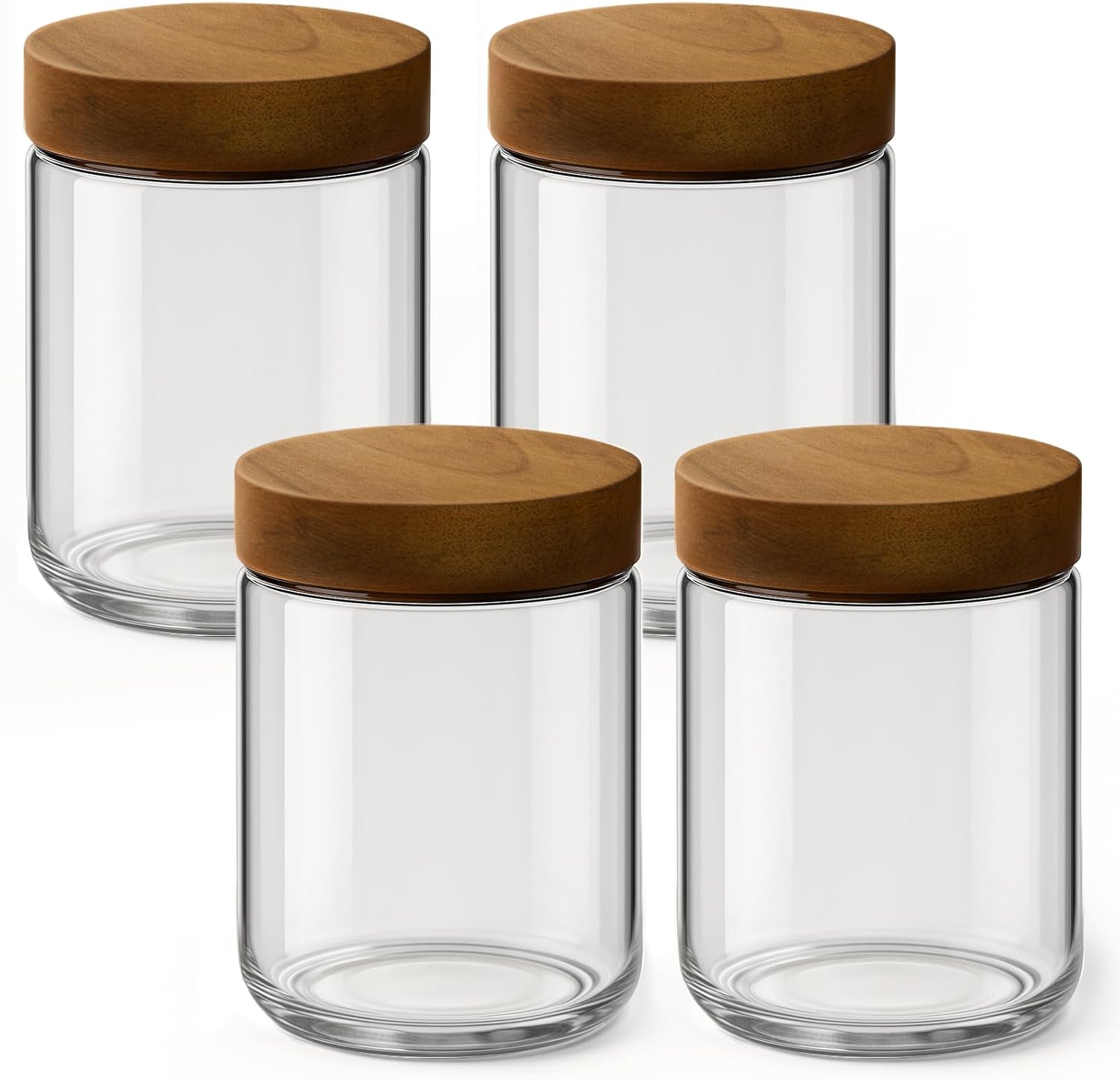 Meal Prep Glass Containers With Lids - 16oz 4 Pack Overnight Oats Containers