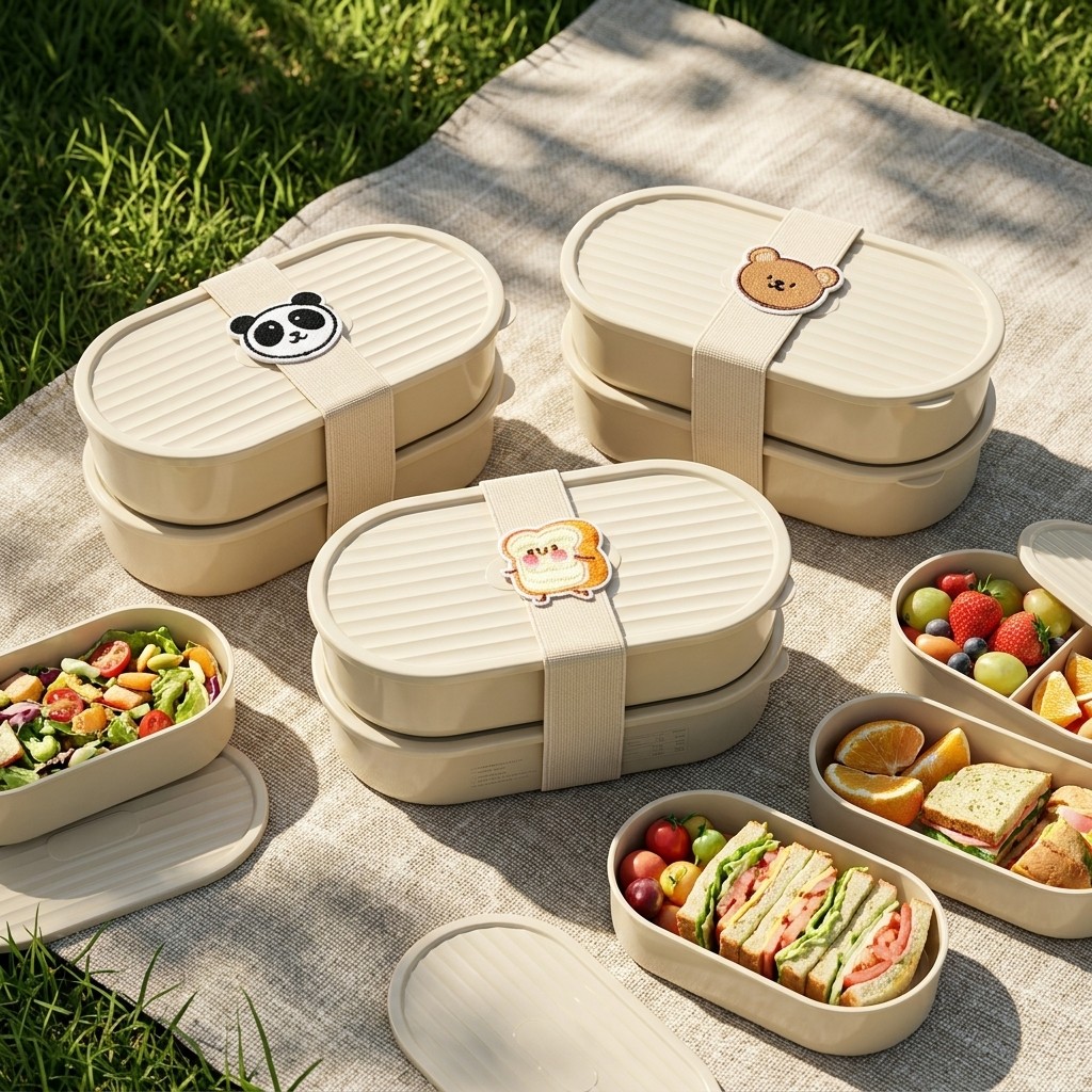 Meal Prep Containers - 2Pcs/Set Cartoon Kids Bento Box With