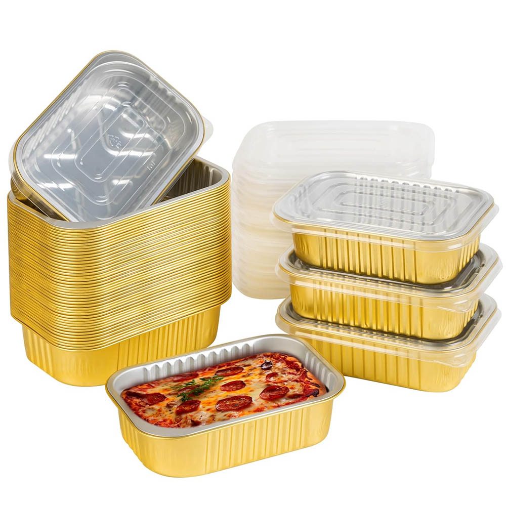 Meal Prep Containers - Small Aluminum Pans with Lids Heavy