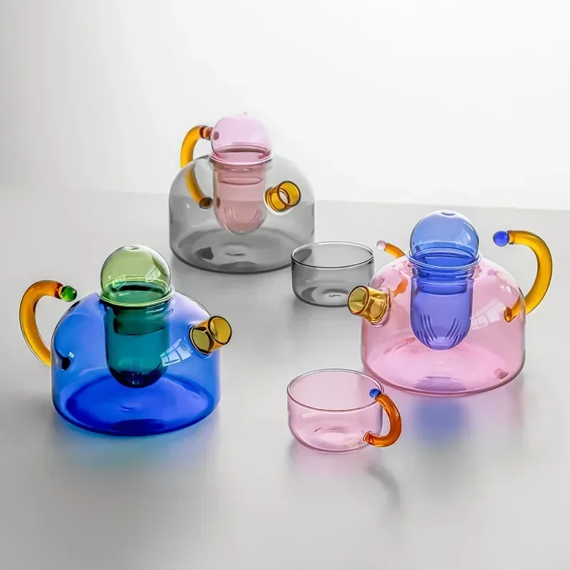 Glass Container Set - 1pcs Heat Resistant Glass Teapots Pitcher