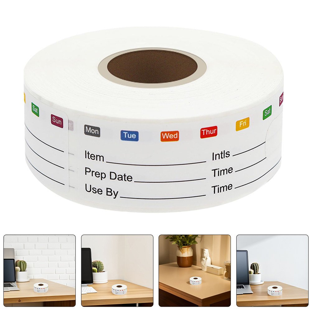Meal Prep Containers - 2Rolls Food Date Stickers Removable Freezer