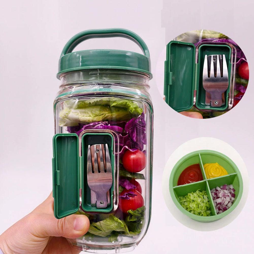 Portable Salad Container Jar w - Meal Prep Containers review and price