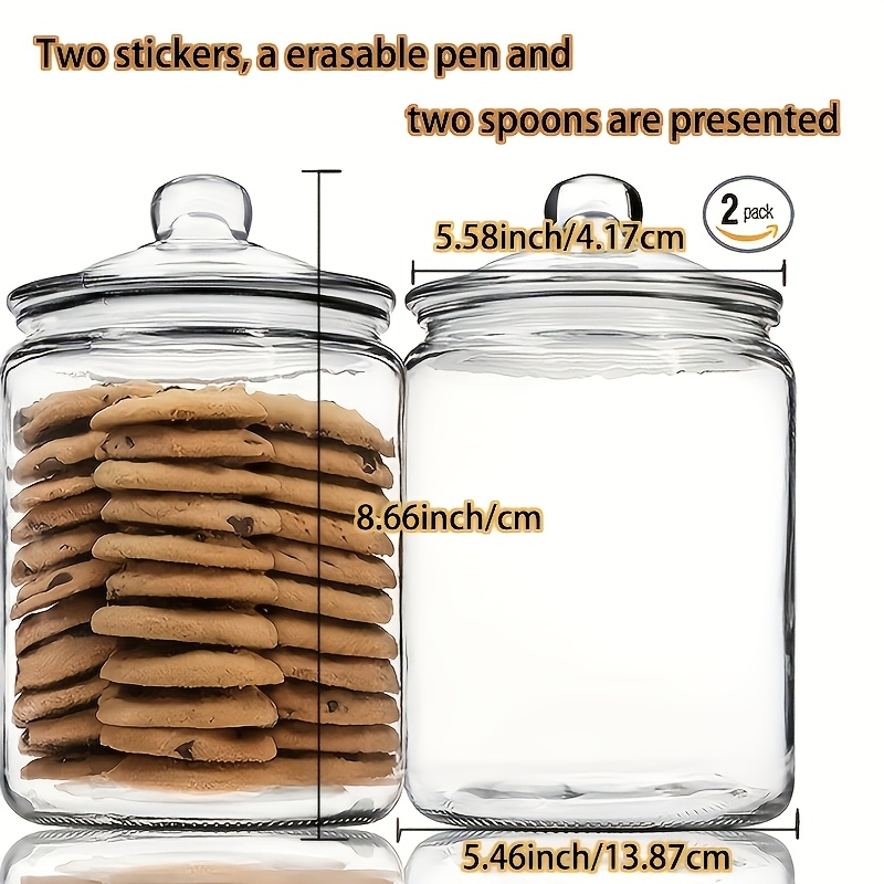 2pcs Glass Pantry Jar with Cla - Glass Container Set review and price