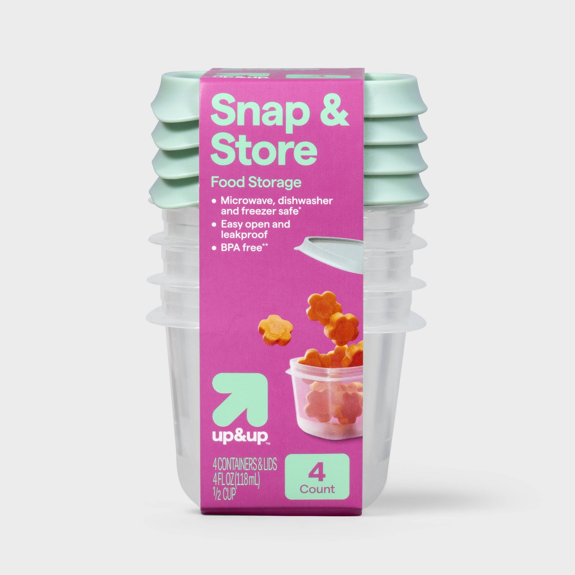 4ct Mini Square Half Cup Food  - Meal Prep Kitchen review and price