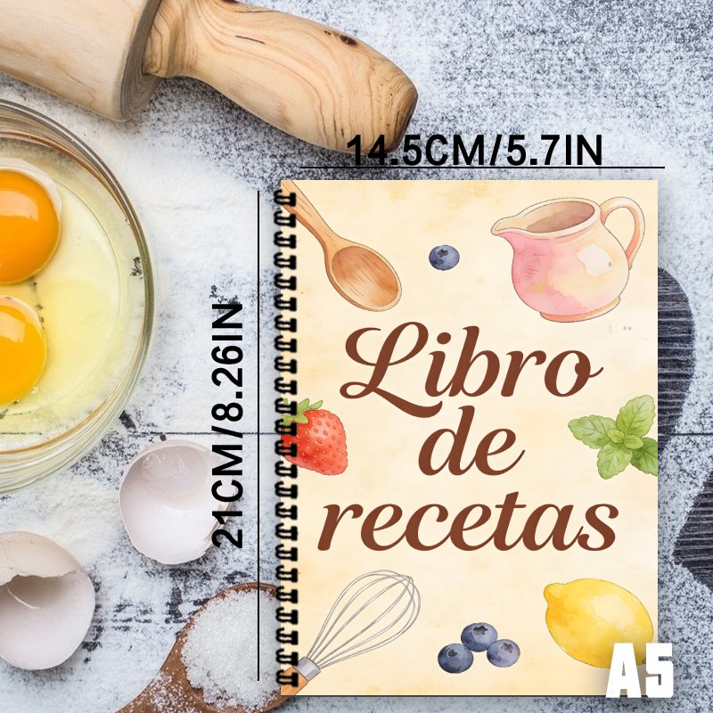 A5 Paper Spanish Recipe Book,  - Meal Prep Healthy Recipes review and price