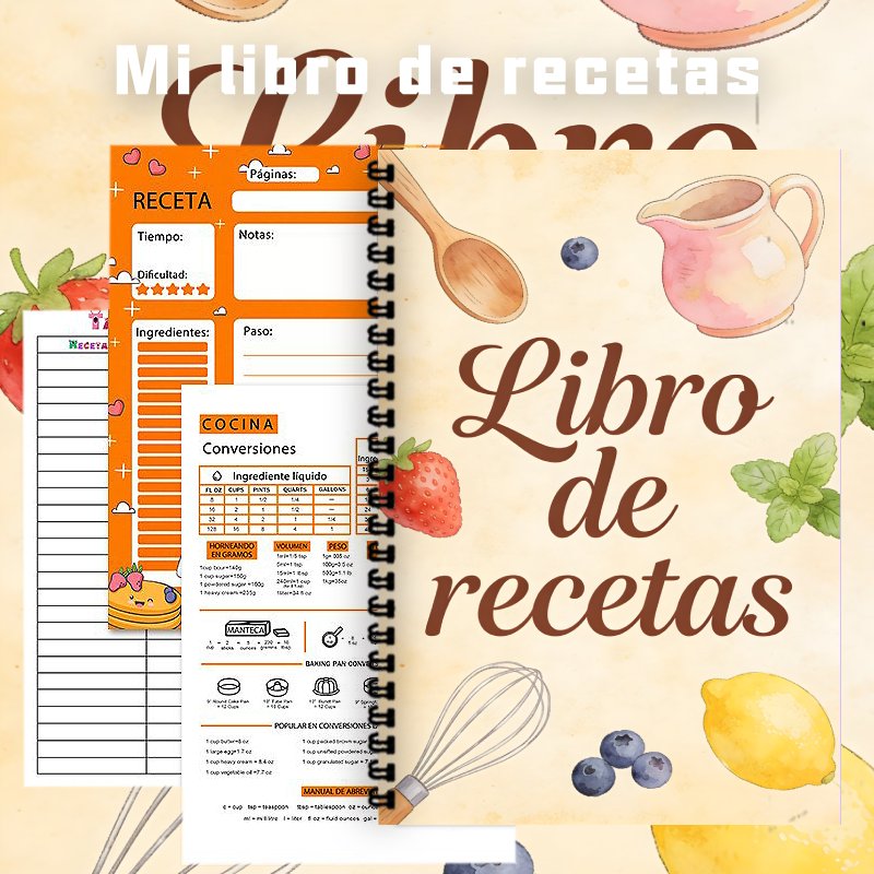 A5 Paper Spanish Recipe Book,  - Meal Prep Healthy Recipes review and price