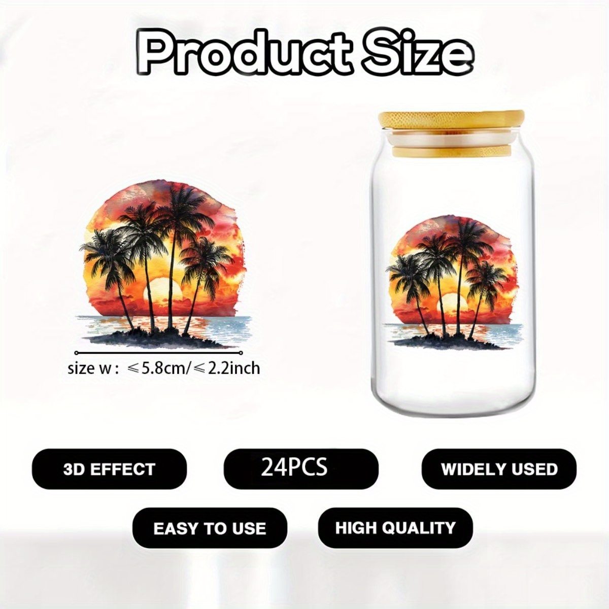 24Pcs/Set Summer Tropical Beac - Glass Container Set review and price