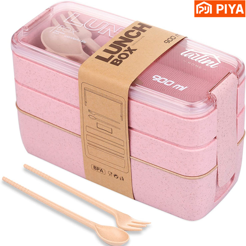 3-In-1 Compartment Wheat Straw - Meal Prep Containers review and price