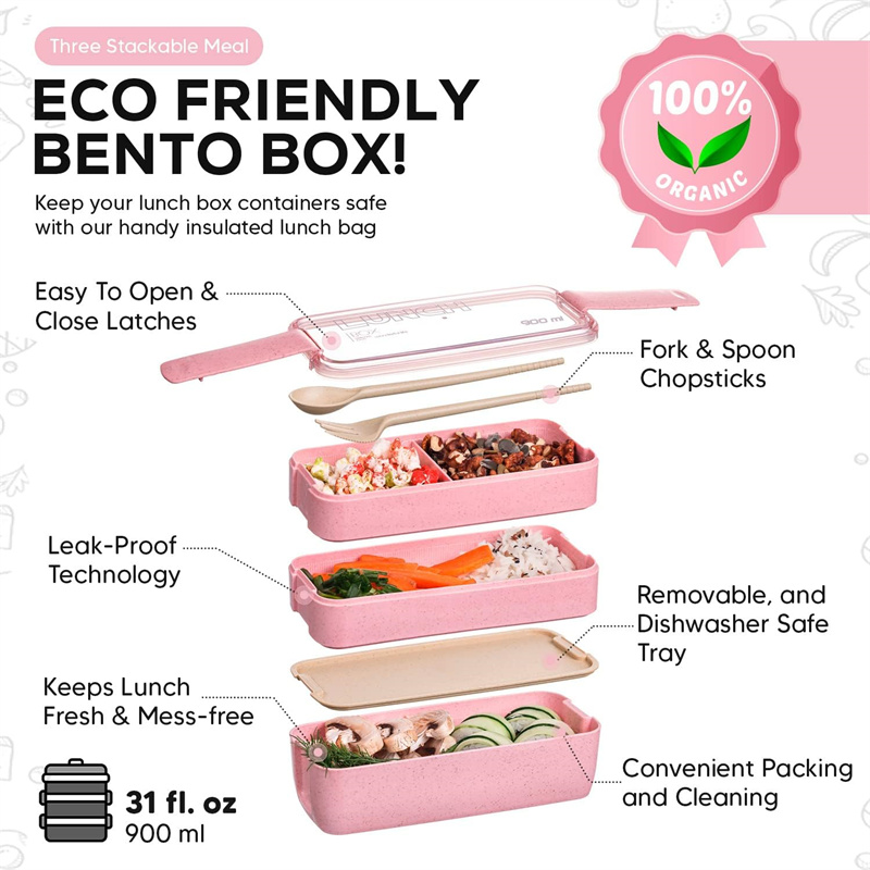3-In-1 Compartment Wheat Straw - Meal Prep Containers review and price
