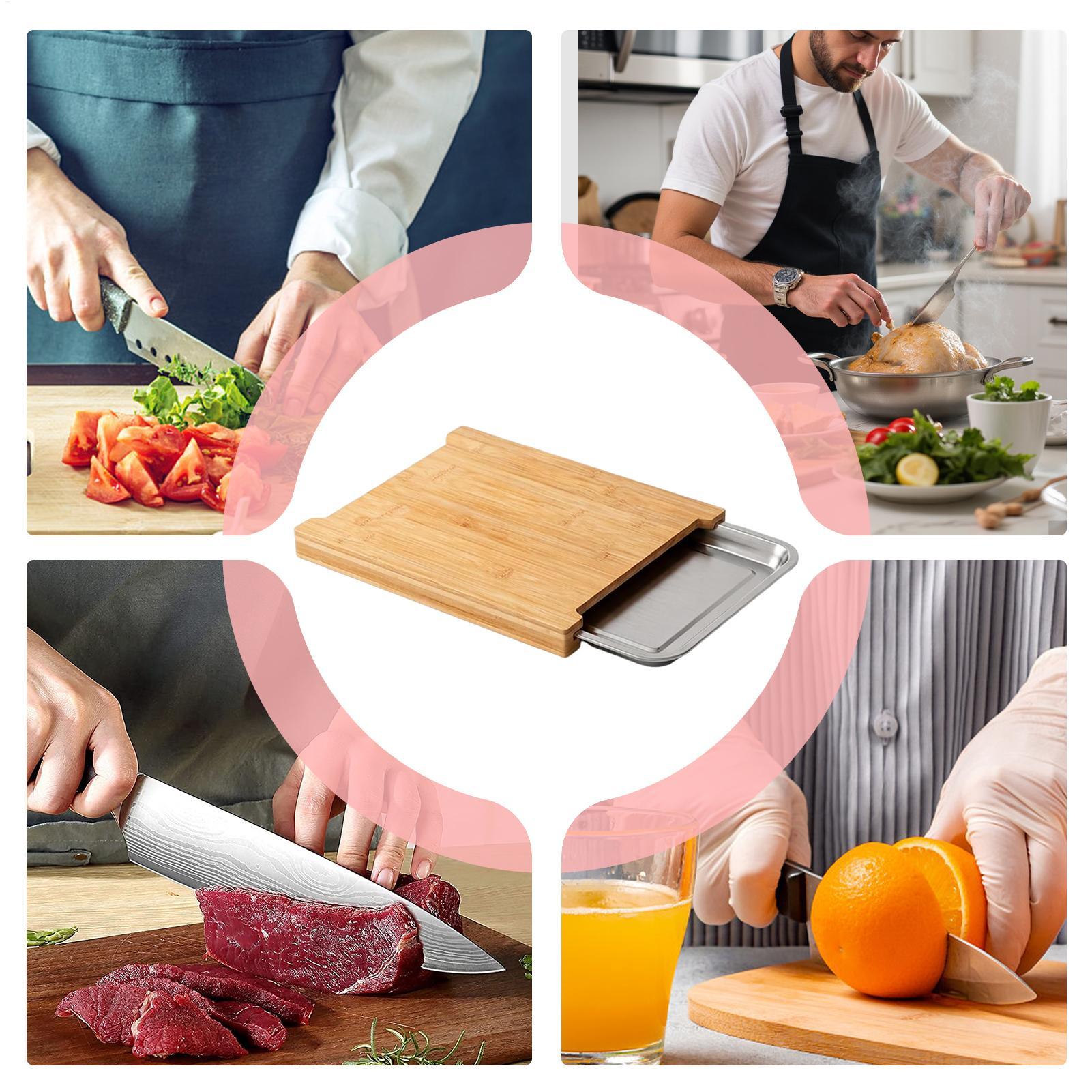 Wooden Cutting Board Non-Slip  - Meal Prep Food review and price