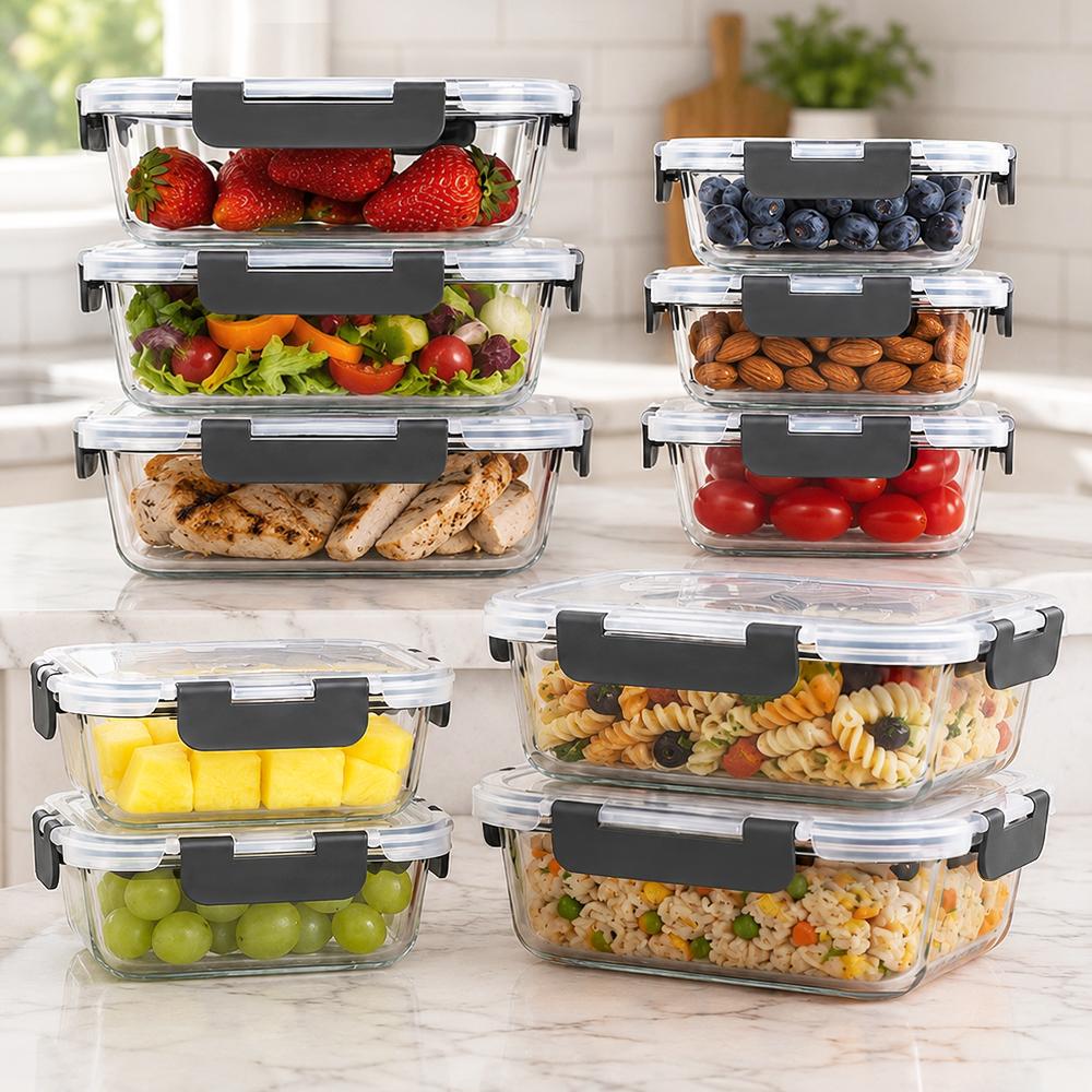 Glass Food Storage Containers  - Meal Prep Glass Containers With Lids review and price
