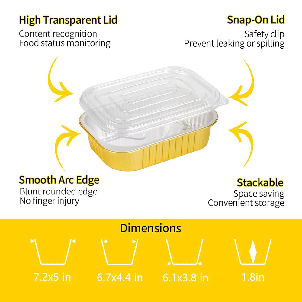 Small Aluminum Pans with Lids  - Meal Prep Containers review and price