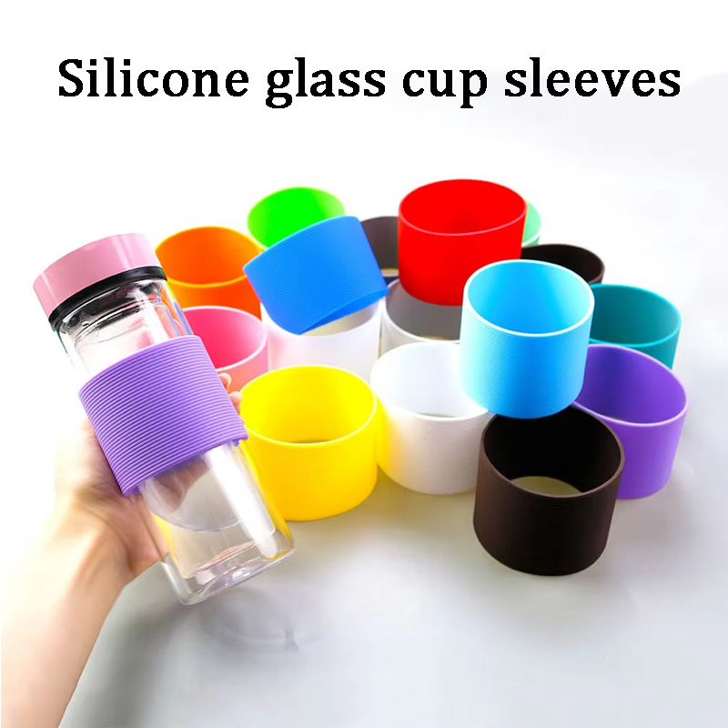 7cm Silicone Cup Sleeve Set Gl - Glass Container Set review and price