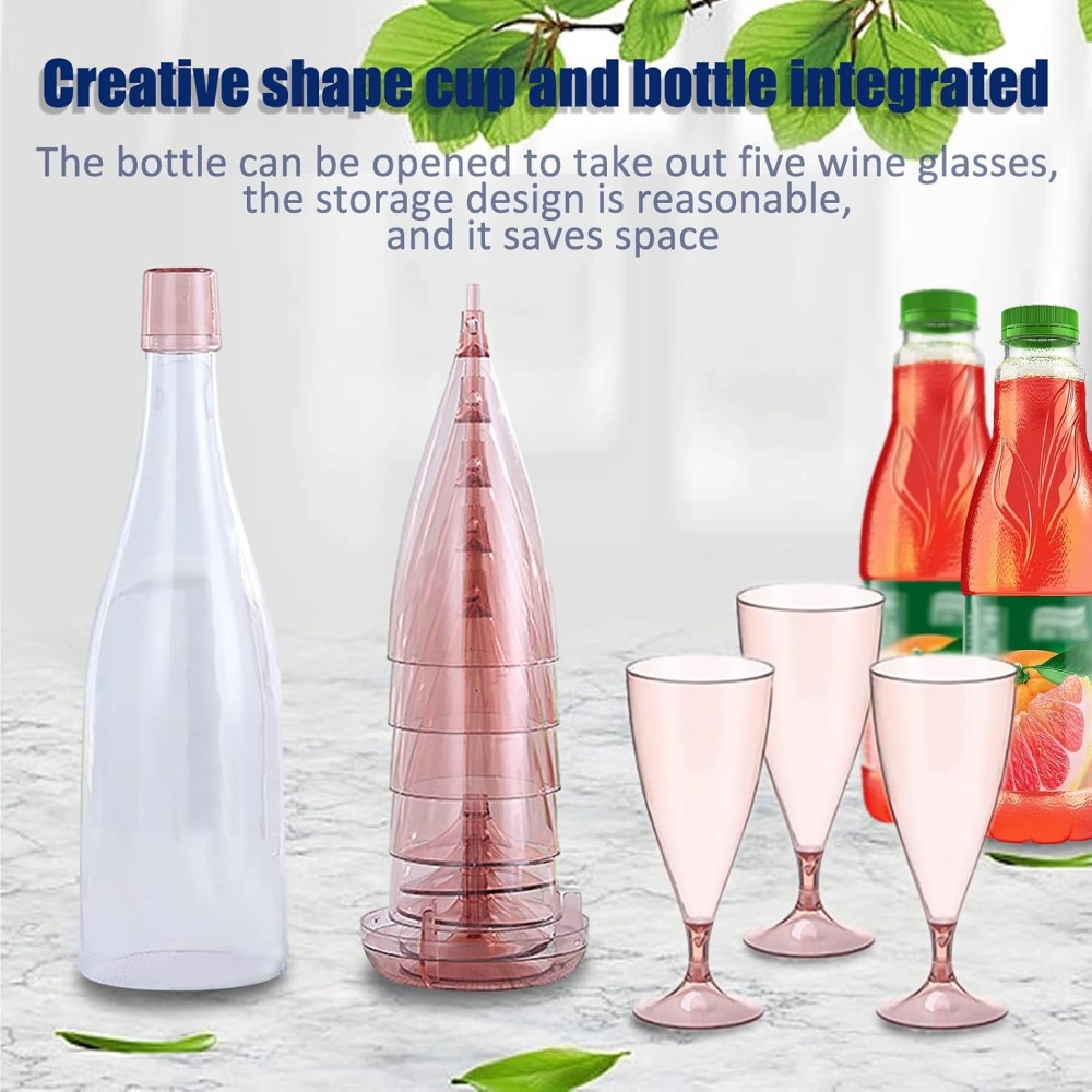 New Plastic Foldable Champagne - Glass Container Set review and price