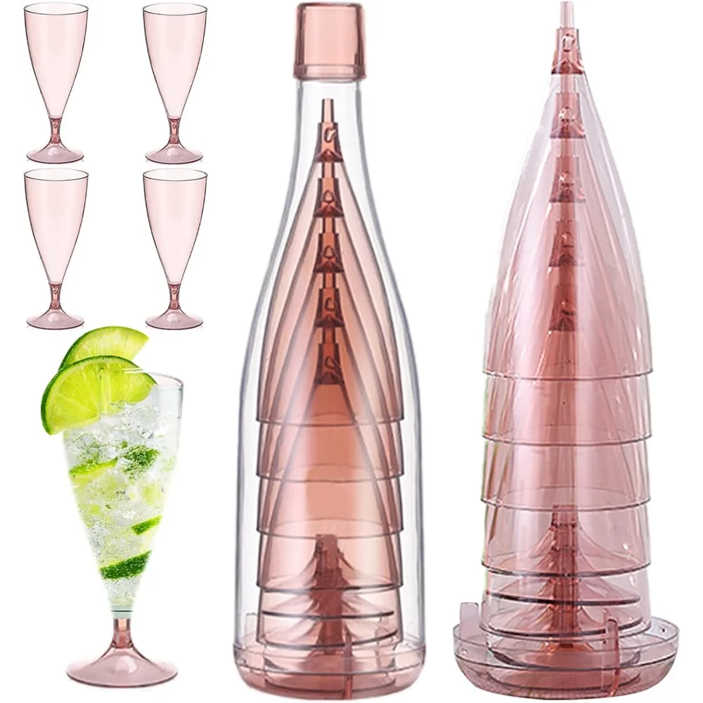 New Plastic Foldable Champagne - Glass Container Set review and price
