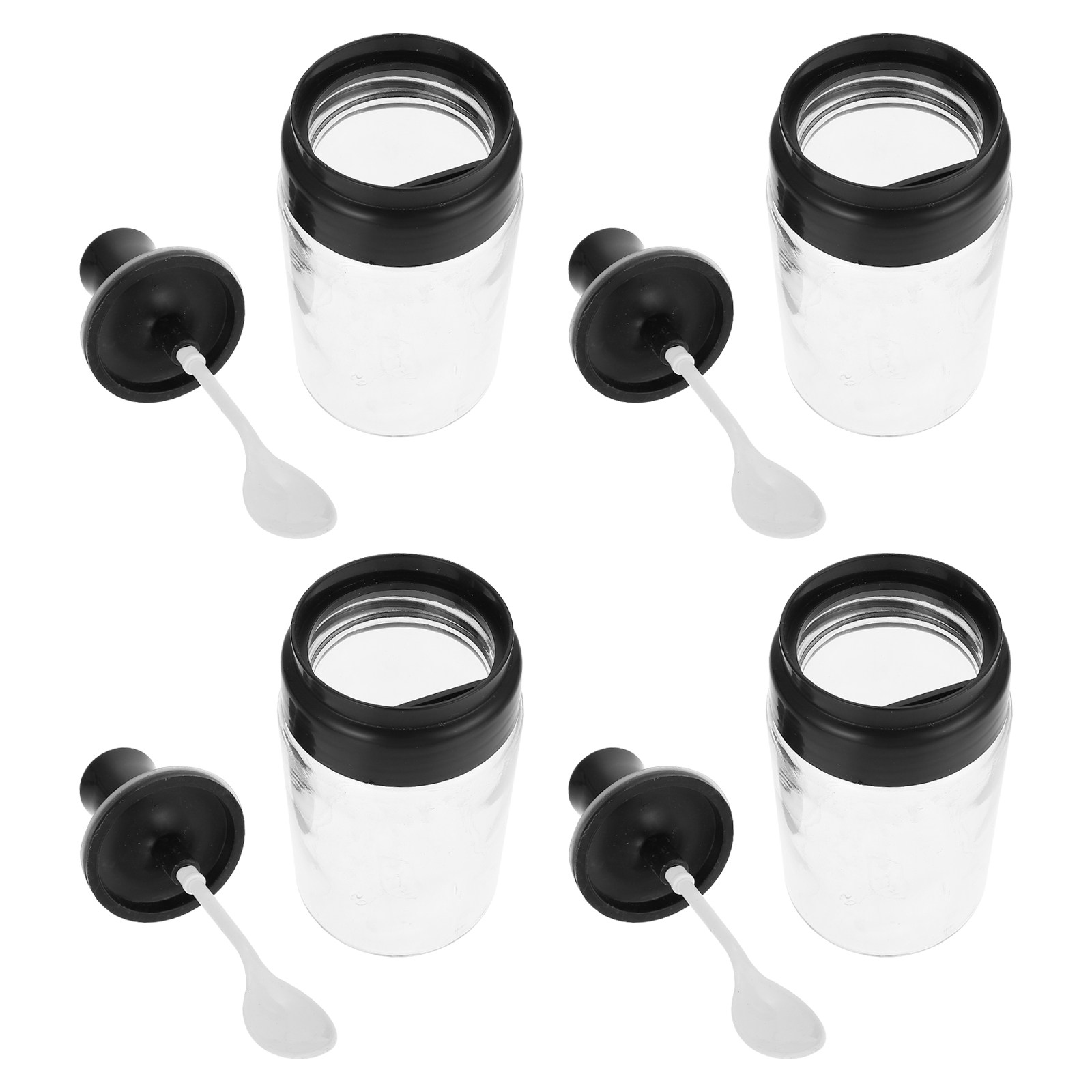 4Pcs Glass Spice Jar with Spoo - Meal Prep Glass Containers With Lids review and price