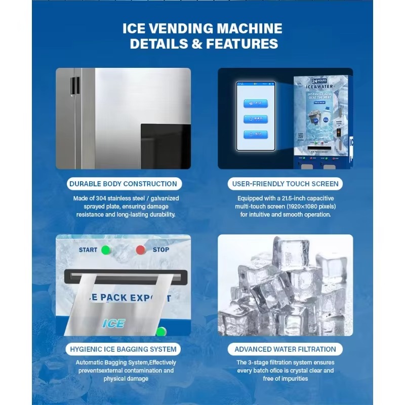 Commercial Fully Automatic Ice - Meal Prep Vending Machine review and price