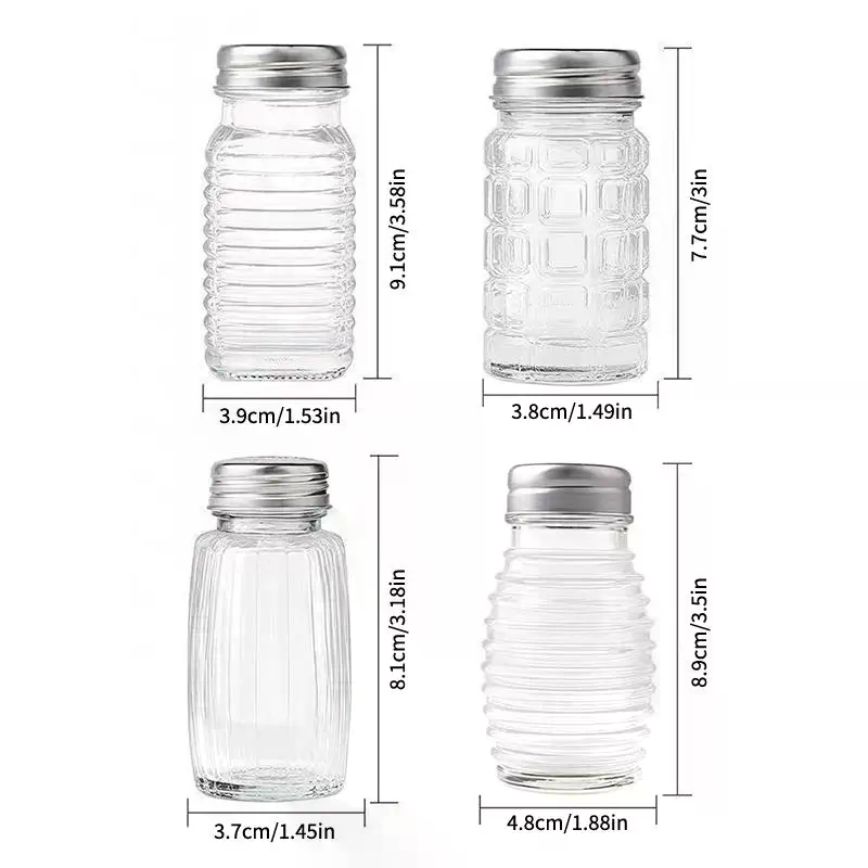 2Pcs Kitchen Glass Spice Bottl - Glass Container Set review and price