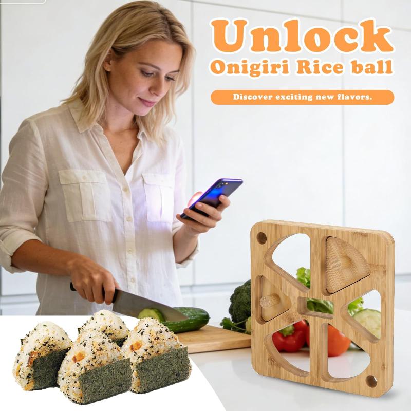 Wooden Onigiri Rice Ball Mold  - Meal Prep Onigiri review and price